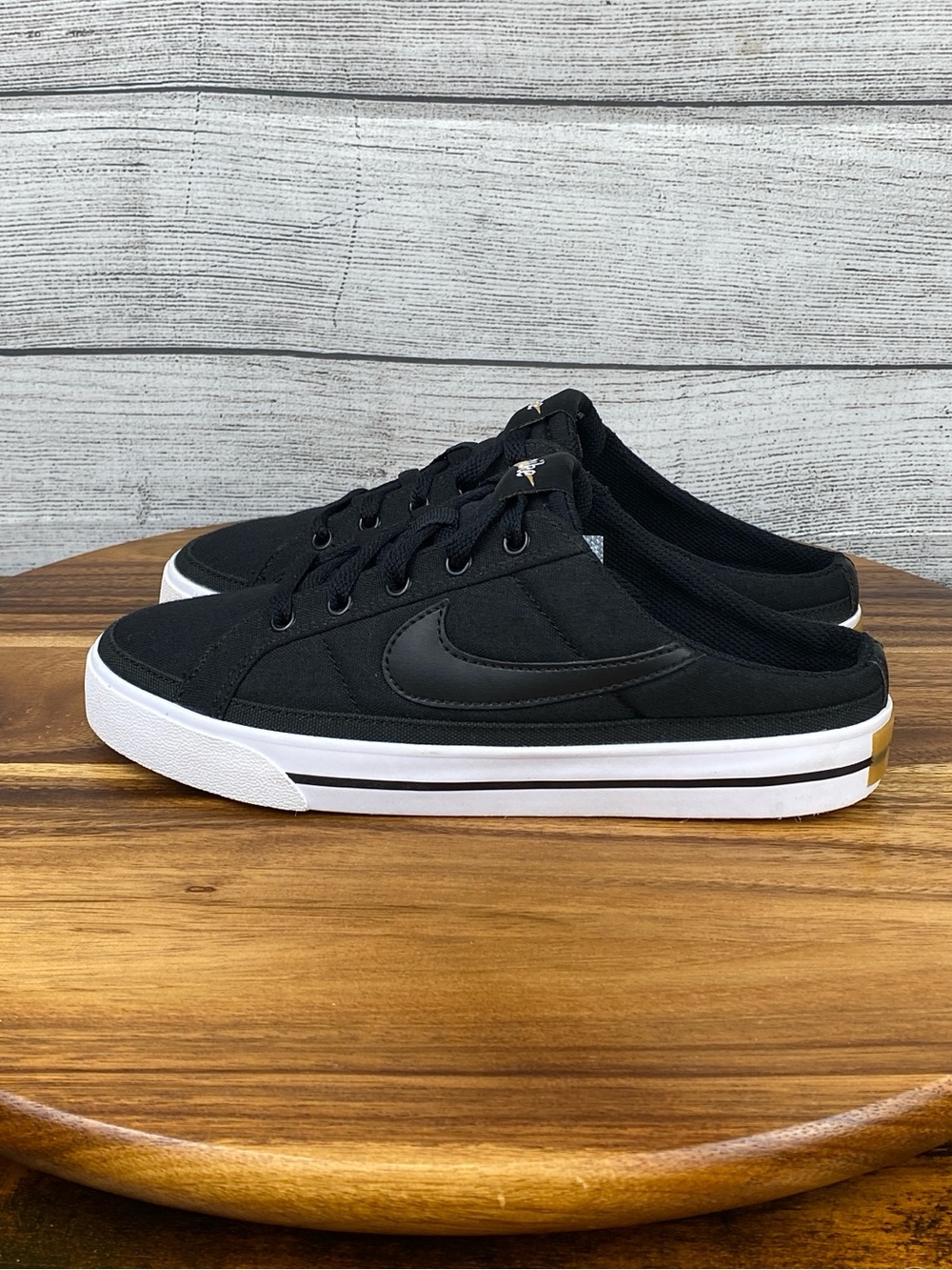Nike Court Legacy Mule Black Lace Up Sneaker DB3970-001 Women’s Shoe Size 6.5
